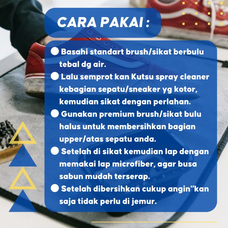 Shoe cleaner spray paket sabun pembersih sepatu premium kit dari kutsu japan