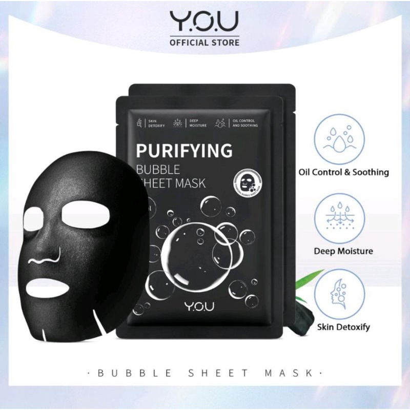 ☘️Yuri Kosmetik☘️ YOU Purifying Bubble Sheet Mask