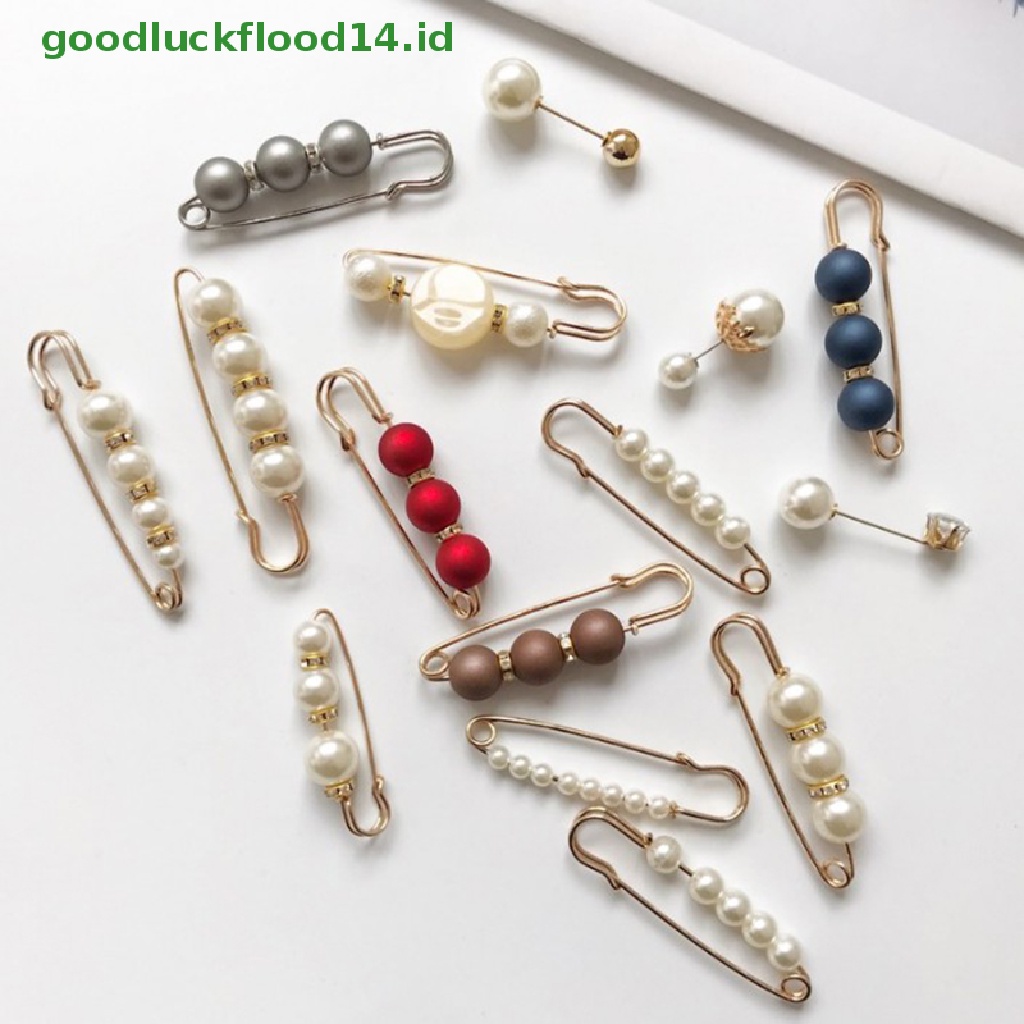 [GOOGFOUR] Bros Pin 1 Pc Liontin Mutiara Berlian Imitasisimple Brooch Pin DIY Fashion Perhiasan [TOP]