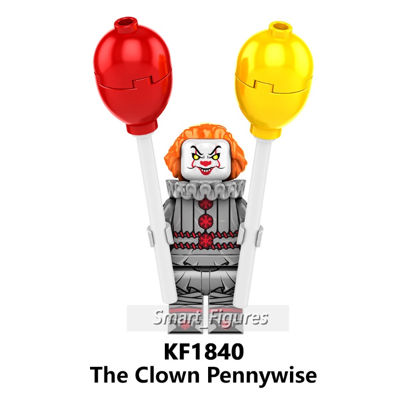 Halloween Minifigures Bily Sally Pennywise Beetlejuice Jack Torrance Jason Voorhees Mini Angka Mainan Anak Hadiah