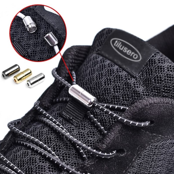 Fer Tali Sepatu Karet Otomatis Tanpa Diikat Shoelaces Tali Sneakers Kets