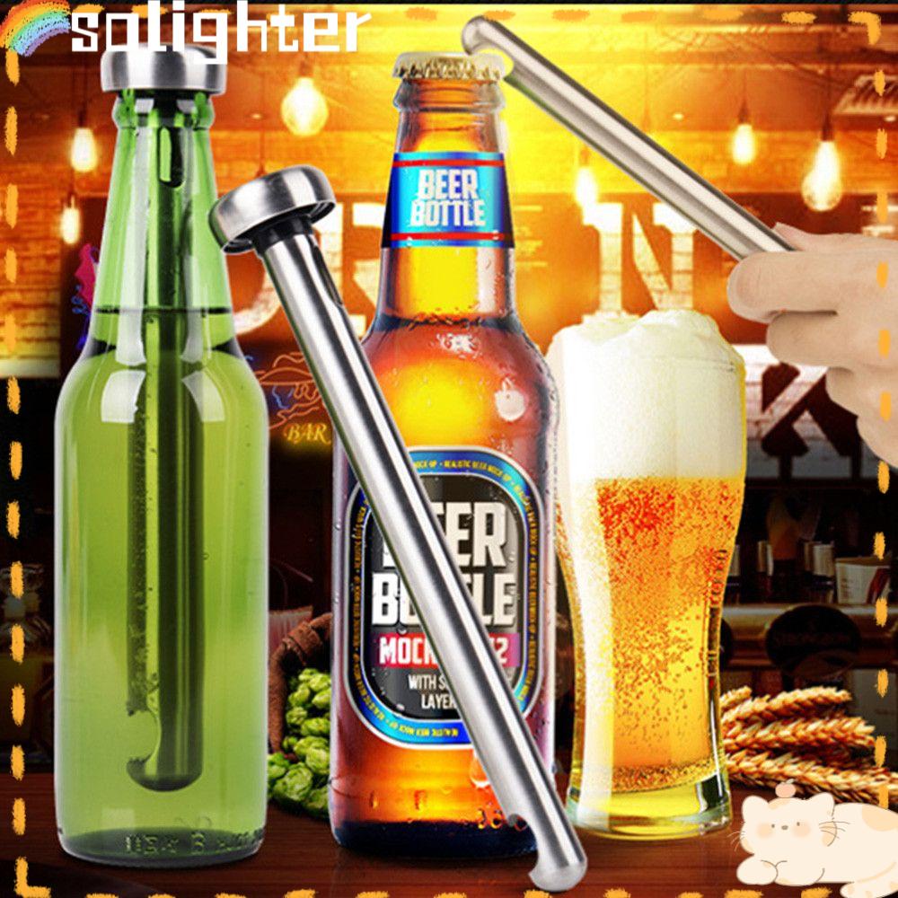 Solighter Beer Chiller Pesta Stainless Steel Cepat Dingin Es Anggur Stik