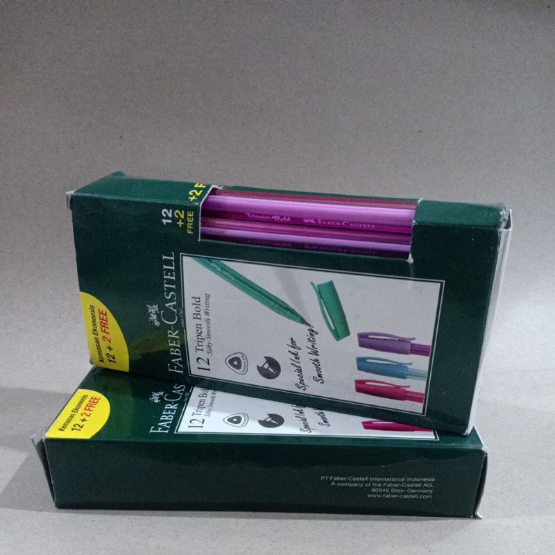 

1 Pak Ballpoint/bolpoin/pulpen Faber Castell tripen Bold isi 12 pcs