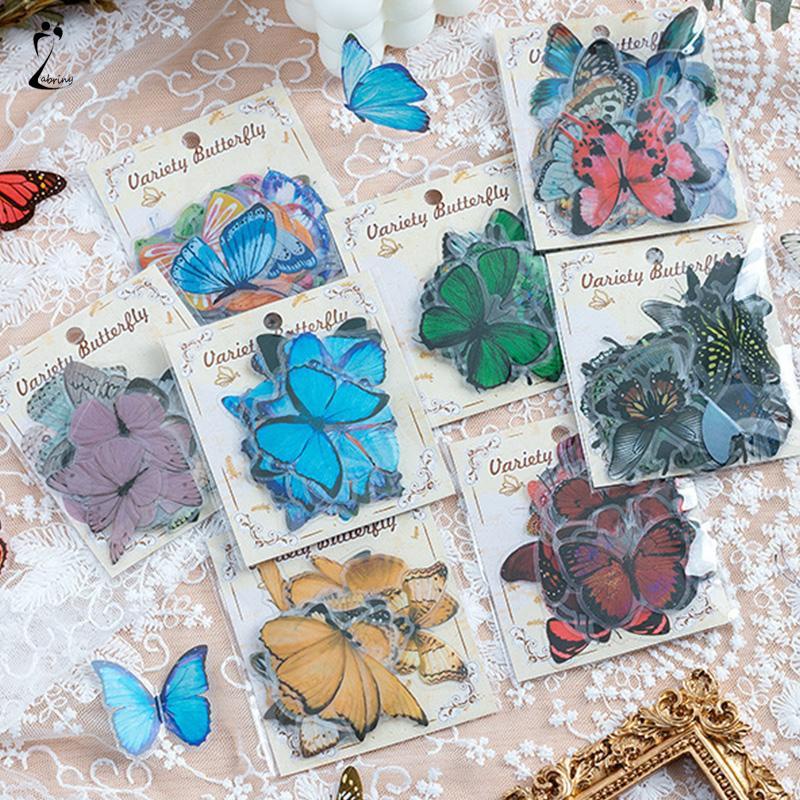 

Kupu-kupu Stiker Scrapbook DIY PVC Tahan Air Lucu Stiker Anak-anak Z