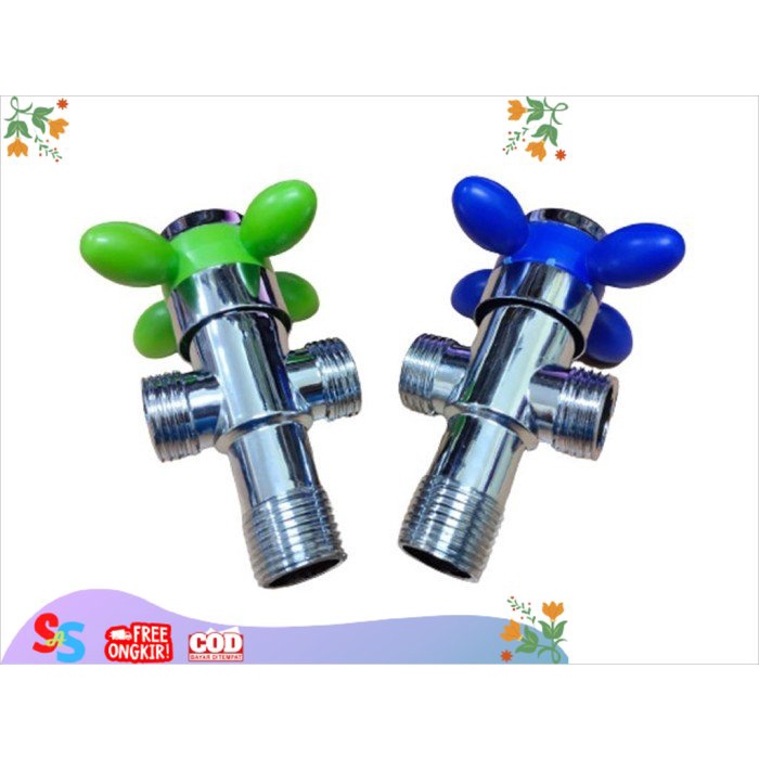 Kran Shower T Kamar Mandi Stop Keran Bidet Angle Valve Kran Stainless SAS KRAN CABANG T Stainless Kr
