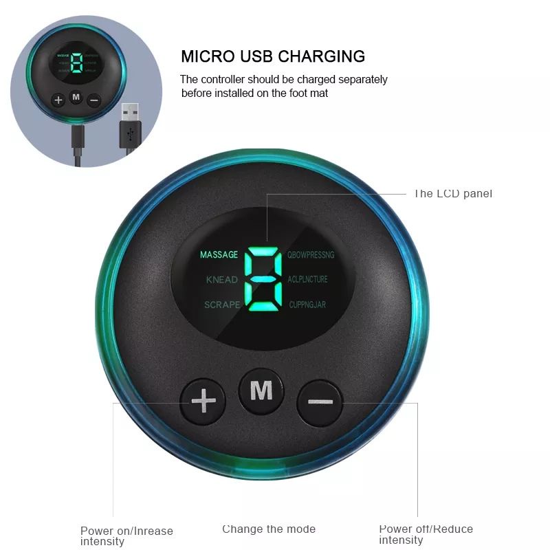 EMS ALAT PIJAT KAKI ELEKTRIK AKUPUNTUR GETARAN ELECTRIC FOOT MASSAGER THERAPY USB CHARGER EMS