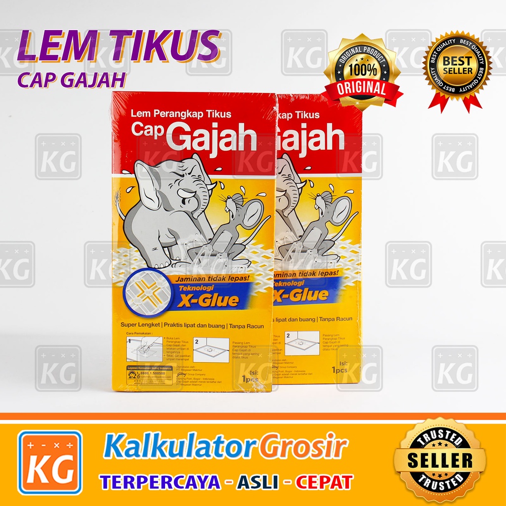 Lem Tikus Papan Cap Gajah 70 Gr Perangkap Tikus  X Glue Technology Tanpa Racun Aman Kuat dan Aman Terbukti
