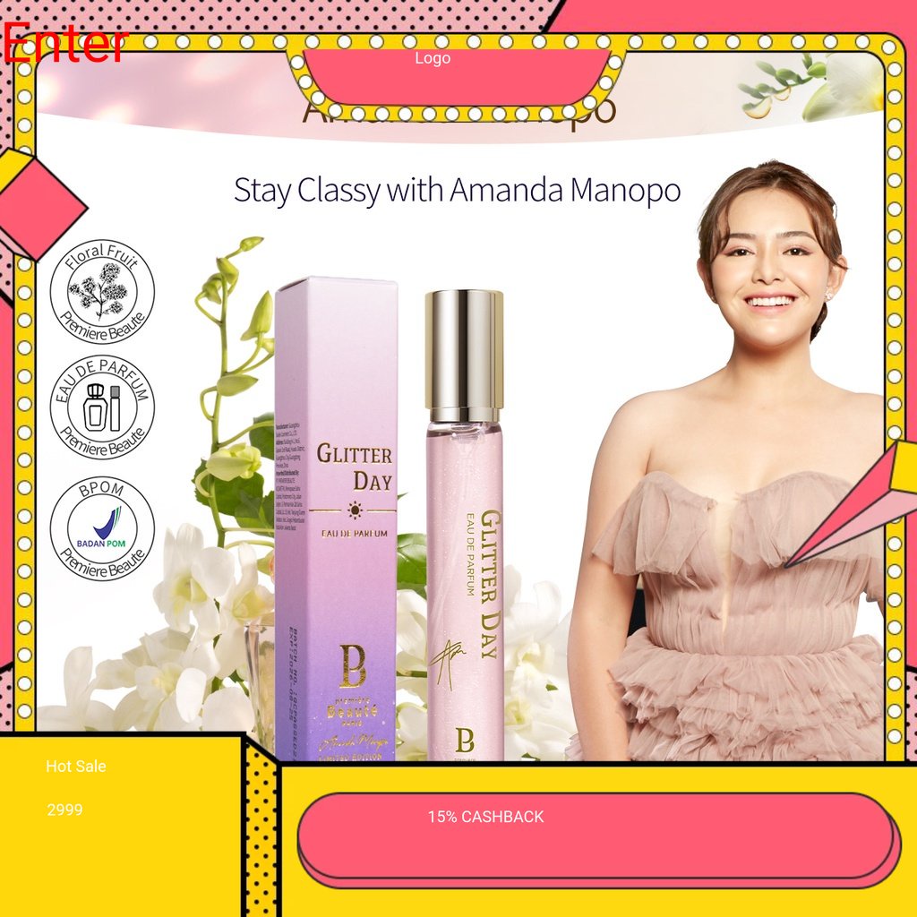 Premiere Beaute X Amanda Manopo perfume Parfum GLITTER DAY/SPARKLE NIGHT EAU DE PARFUM 15ML