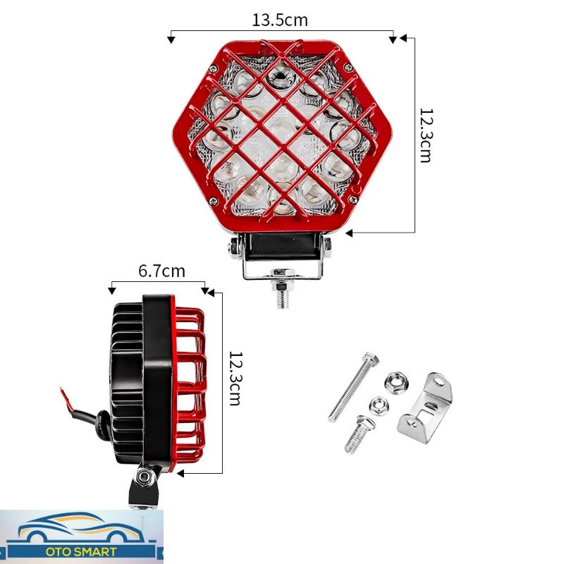 Lampu Sorot Tembak Jeep Lampu Offroad Lampu Kabut 16Mata 48Watt 5in Super Terang