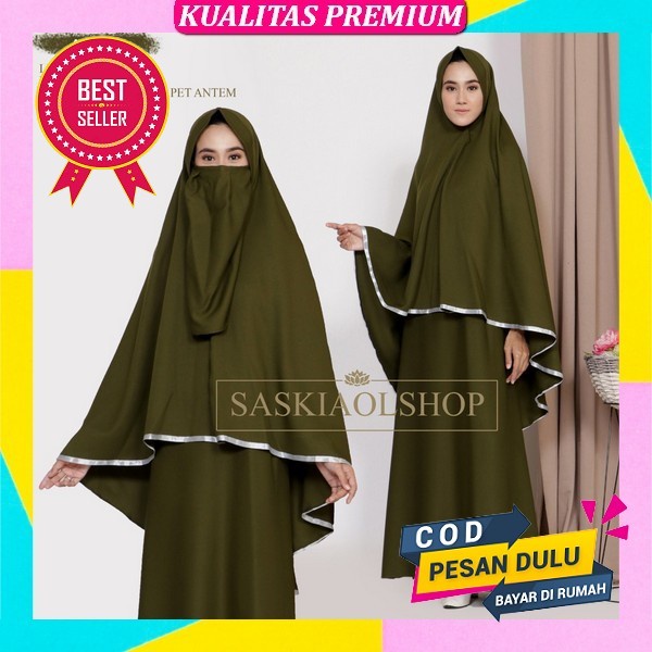 Fita Dress / Baju Dress Cewek Muslimah Kekinian 2022 Bahan Crinkle / Fashion Wanita Muslim Terlaris 