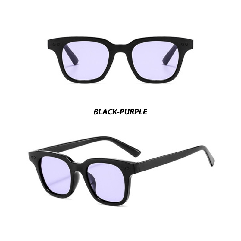 Kacamata Boldie Frame Tebal Skinny Hitam Persegi Panjang Uv400 Gaya Vintage Retro Untuk Wanita Dan Pria-A1