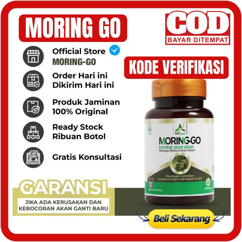 (BISA COD) MORINGGO MORING-GO KAPSUL MORING GO MORINGO Isi 60 Atasi Asam Urat Kolesterol Rematik Peg