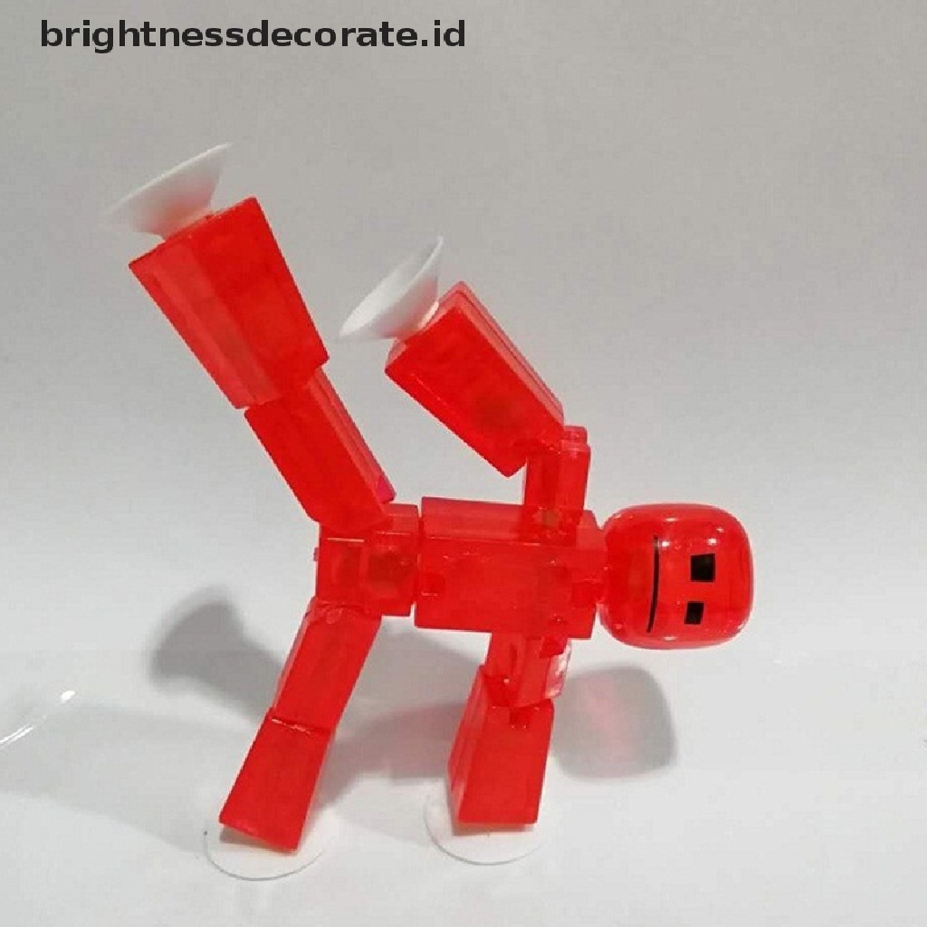 [Birth] 2pcs Warna Acak Stikbot Screen Animasi Mainan Gudang Boneka Dengan Sucker Toys [ID]