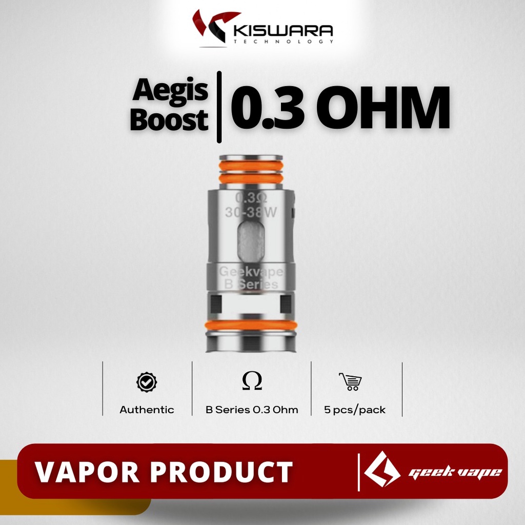 Aegis Boost B Series Coil 0.3 Ohm 1PACK isi 5 PCS