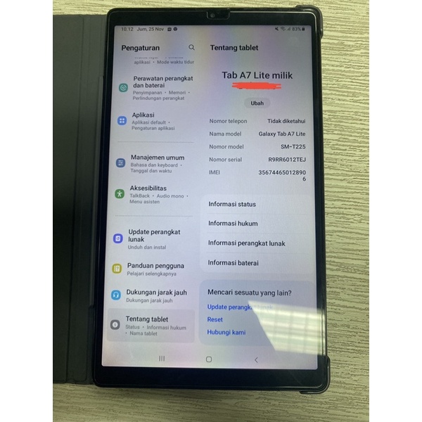 Tablet Samsung A7 Lite Second New