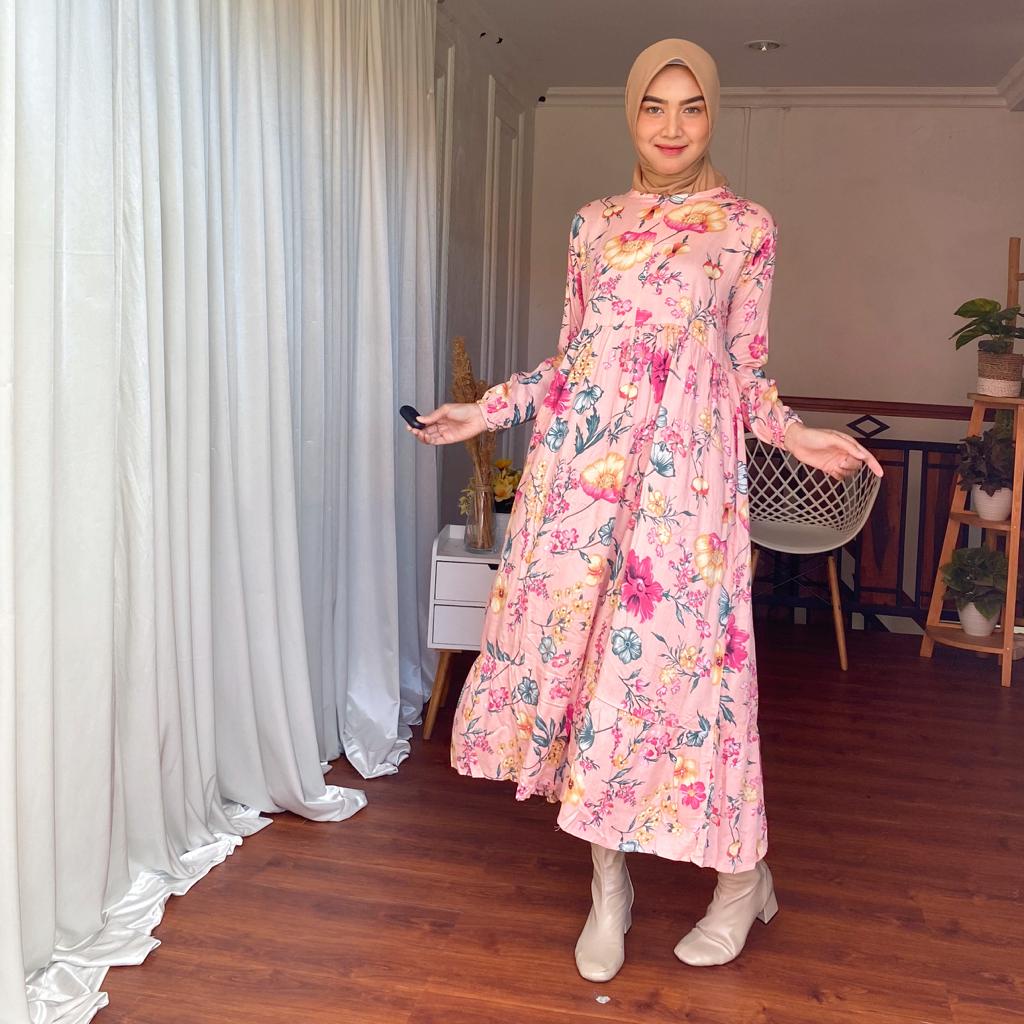 MINI DRESS BUSUI - NURSING WEAR - MOELA LONG TUNIK - KATUN RAYON