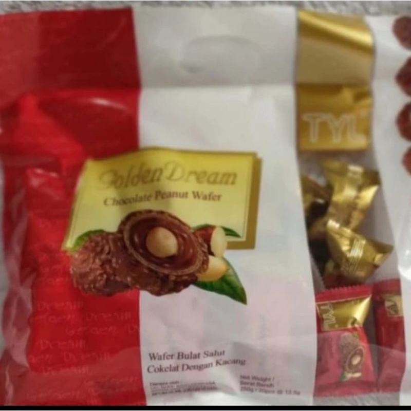 

WAFER LAPIS COKELAT & KACANG | CHOCOLATE PEANUT WAFER GOLDEN