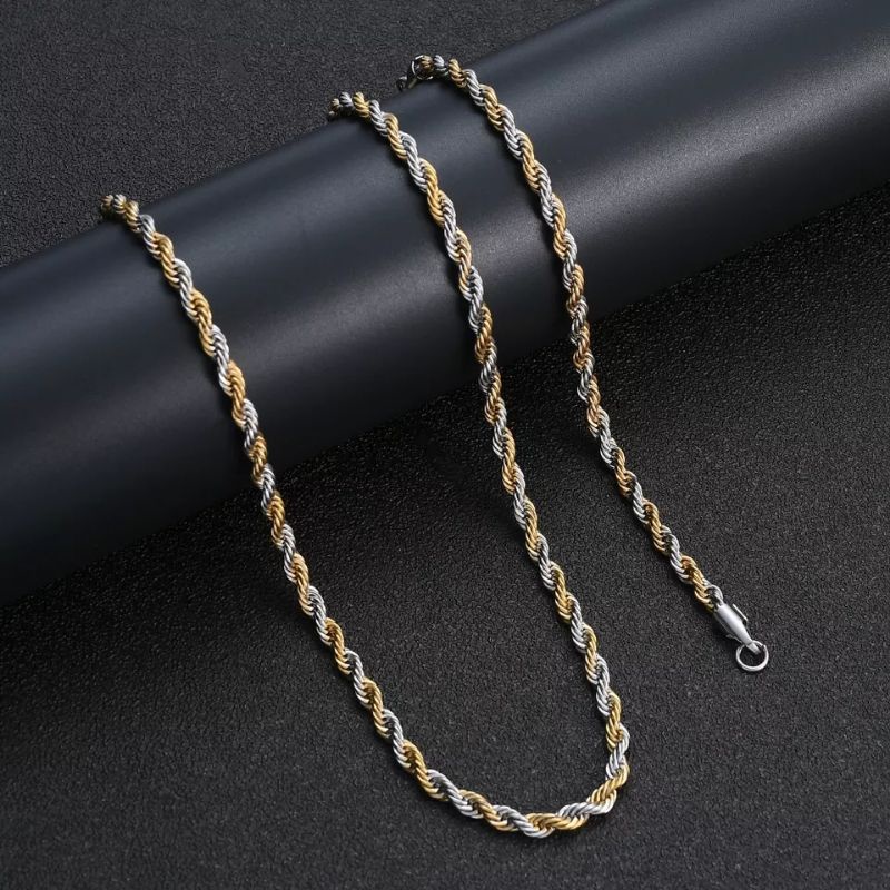 KALUNG TITANIUM TAMBANG VARIASI DUA WARNA PANJANG 75CM