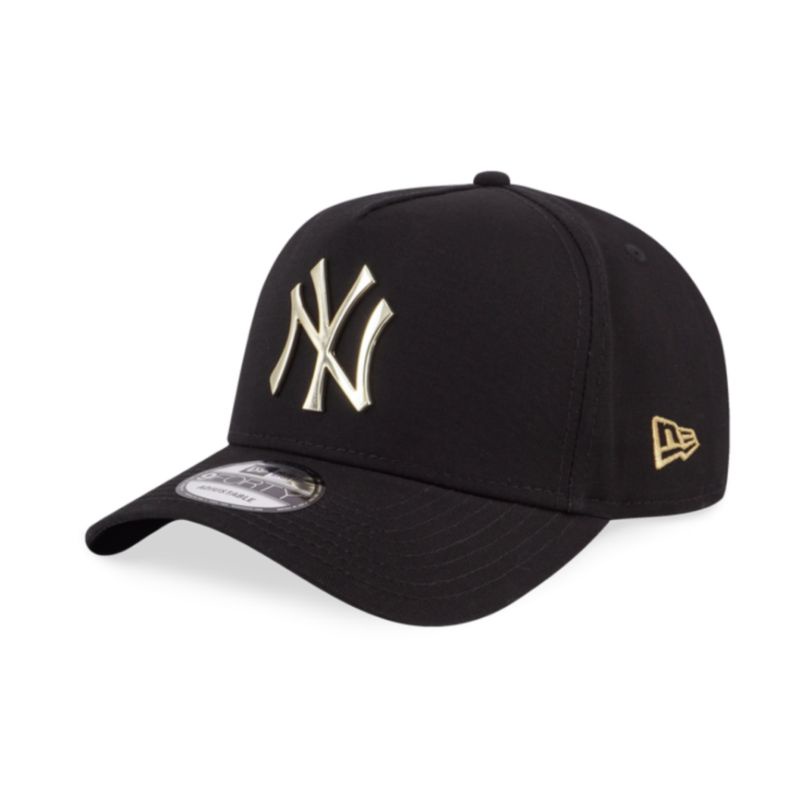 Topi New Era Cap New York Yankees Metal Badge Gold Type A Frame 9Forty Adjustable Original