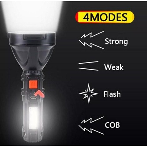 SENTER LED 4 MODE COB XPE SUPER TERANG PLUS INDIKATOR