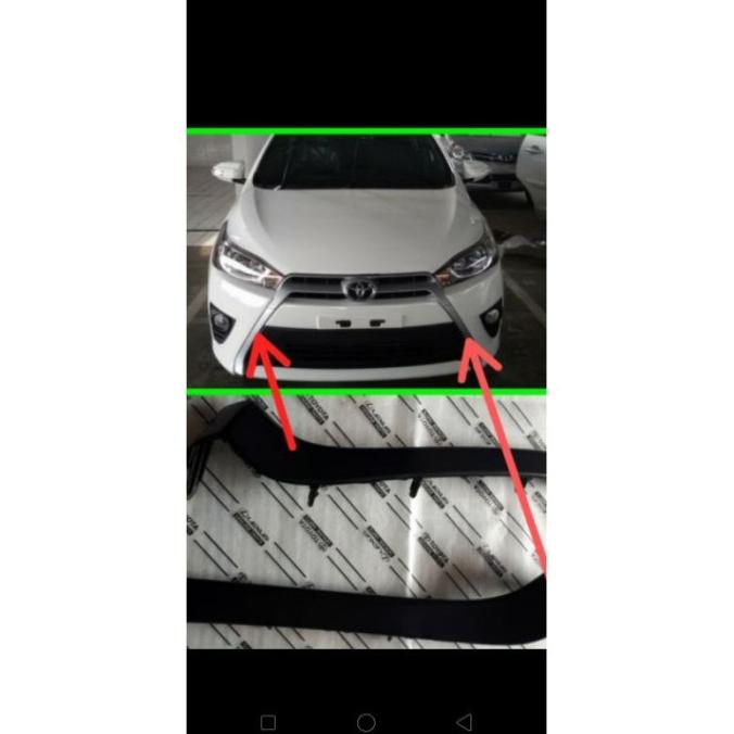 List bumper atau di samping gril yaris 2014-2016 original