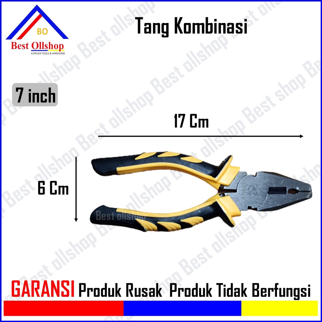 Tang Kombinasi Potong / Combination Pliers Serbaguna 6&quot; 7&quot; 8&quot; Blister Murah