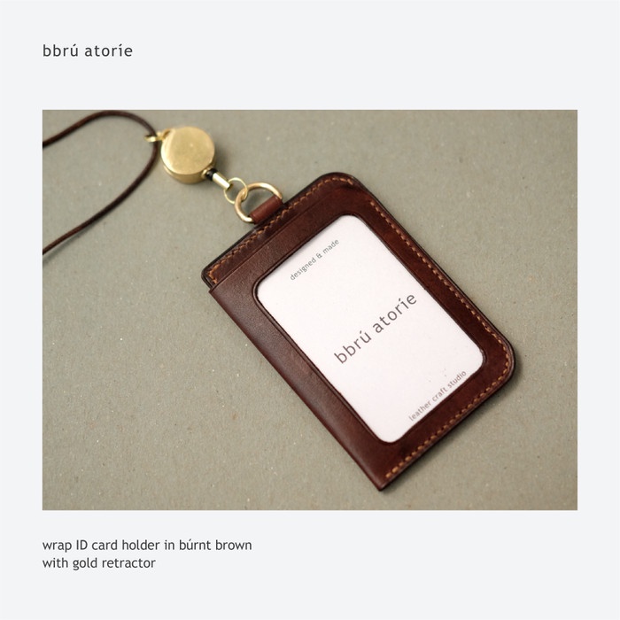 

Tag Holder Bbru Atorie Leather Wrap Id Card Holder Lanyard Kulit Asli Nabati