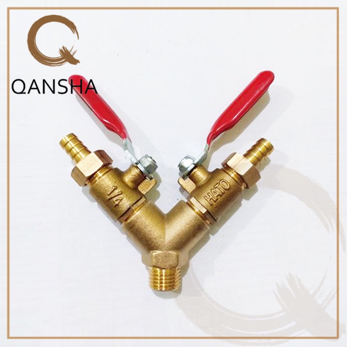 Kran Kompresor Angin 1/4 Inch Cabang 2