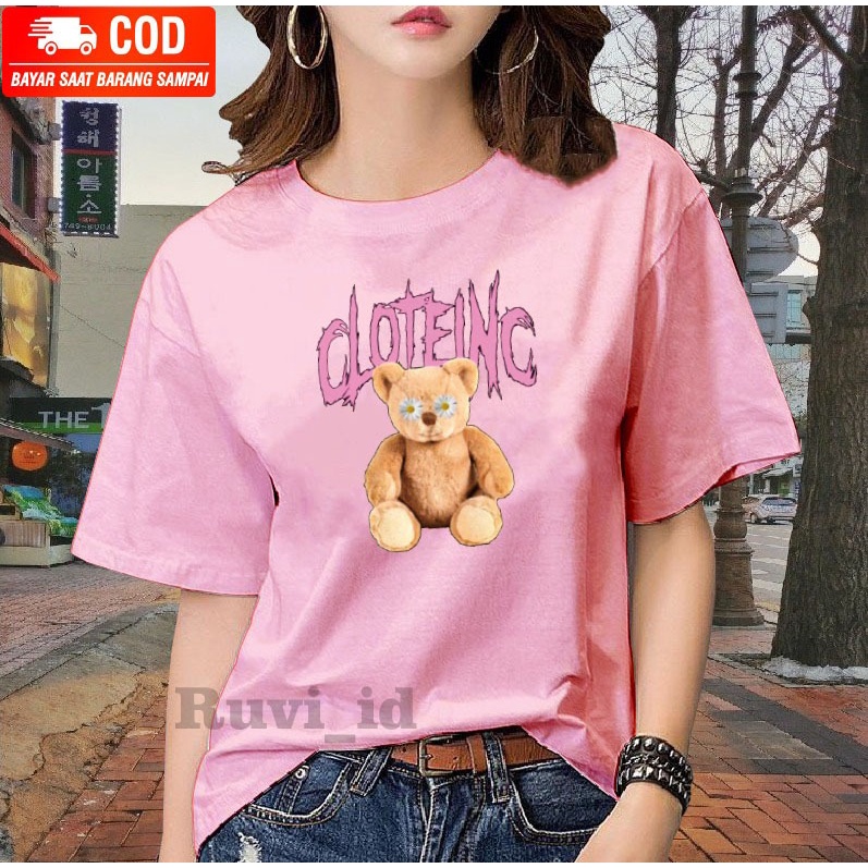 Ruvi_id-KAOS OVERSIZE / BELI 3 GRATIS HEADSET EXTRA BAS / KAOS WANITA / KAOS TEDDY BEAR HITS VIRAL / KAOS PRIA / KAOS WANITA KOREAN STYLE / KAOS DISTRO / KAOS IMPORT / KAOS OBLONG / BLUS / T-SHIRT / ATASAN KEKINIAN / KAOS KATUN COMBED / KAOS MURAH