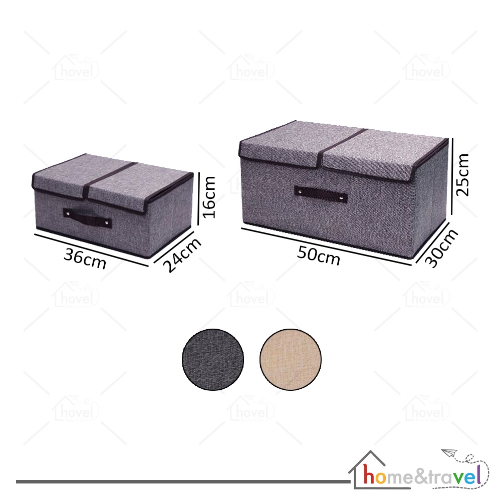 HOVELSHOP Kotak Tempat Penyimpanan Serbaguna Baju Mainan Storage Box Organizer Double Lipat Praktis