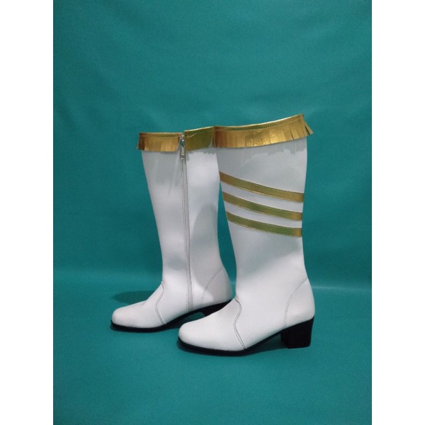 Sepatu mayoret wanita putih emas / Sepatu mayoret bahan berkualitas