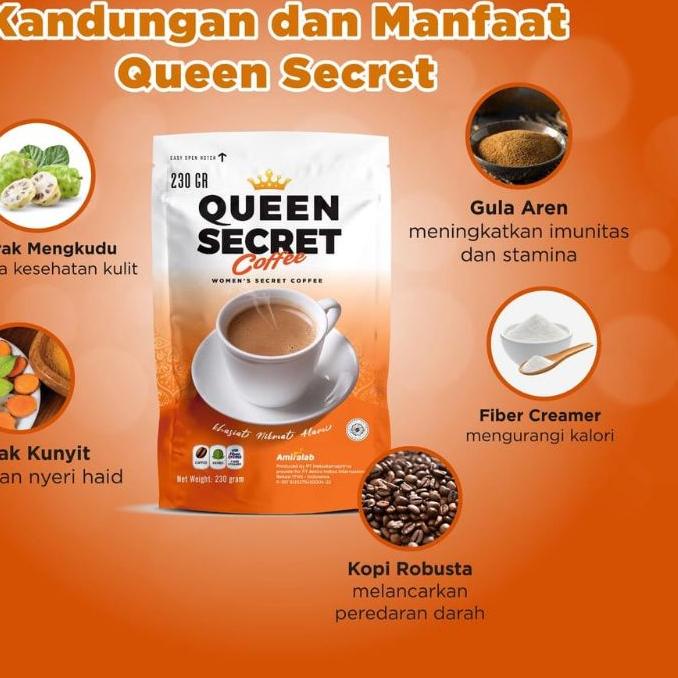 10.10 Promo Brand AMIRALAB Queen Secret Coffee Minuman Kopi Herbal Solusi Membantu Kesehatan Wanita 