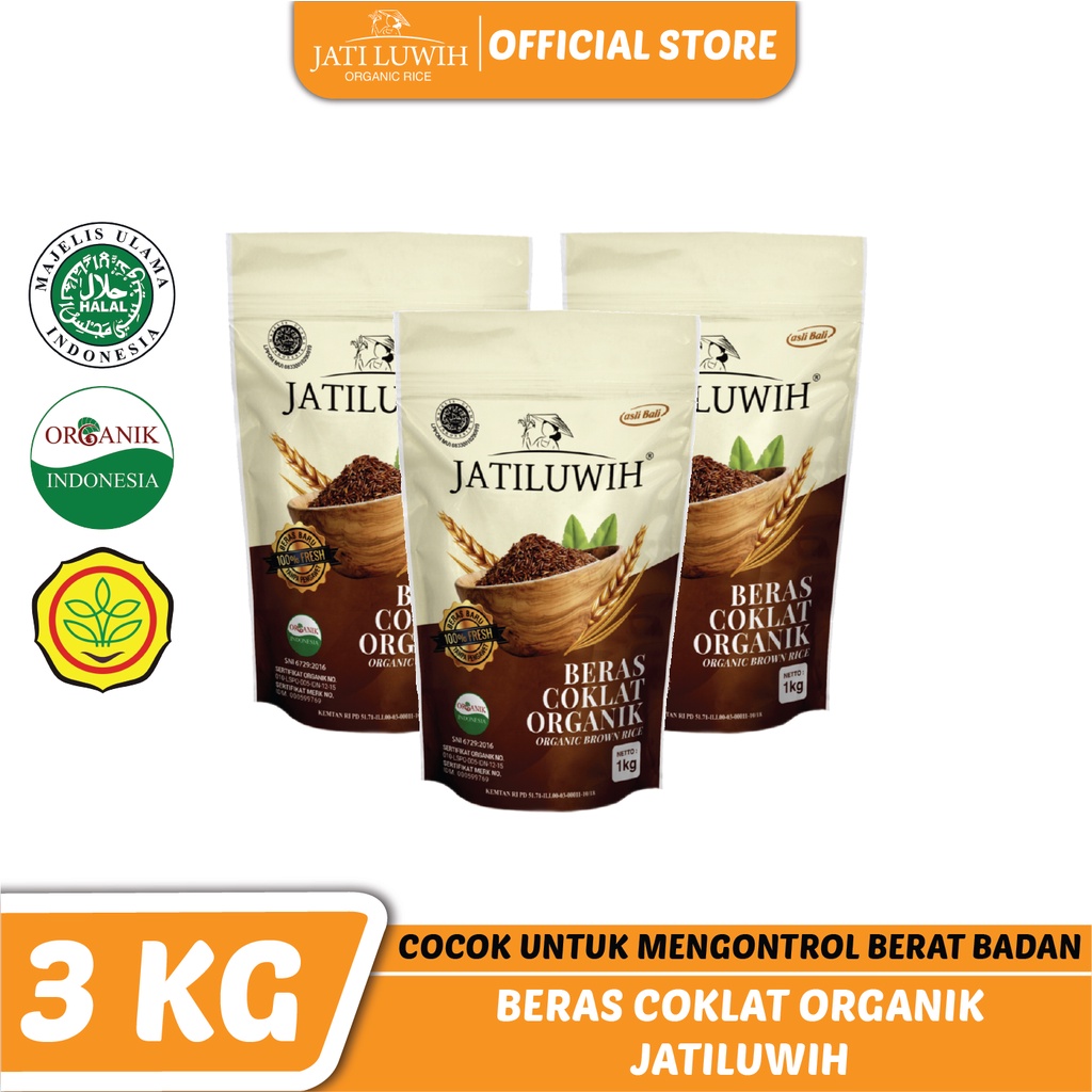 

Beras Coklat Organik Jatiluwih Bundling 3 KG