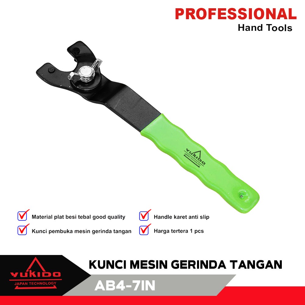 YUKIDO Adjustable Spanner Pin Kunci Mesin Gerinda 4-7INC untuk Maktec makita deawalt stanley universal