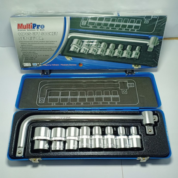 Kunci Sok 11 Pcs Multipro - Kunci Sok Set - Mata Sok - Stang Kunci Sok