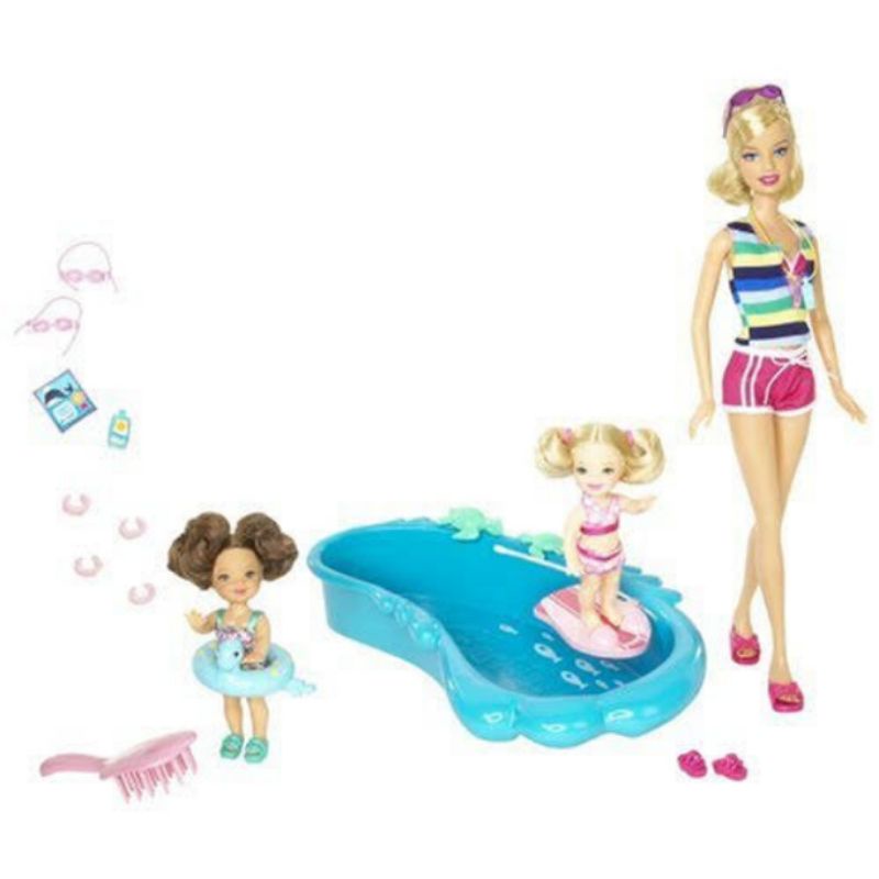 ori original mattel barbie swim instructor boneka berbi pelatih renang kolam berenang kelly doll mainan anak cewek perempuan hadiah collection limited edition old stock lama koleksi gift hadiah kado ultah girl toy pretend play toys