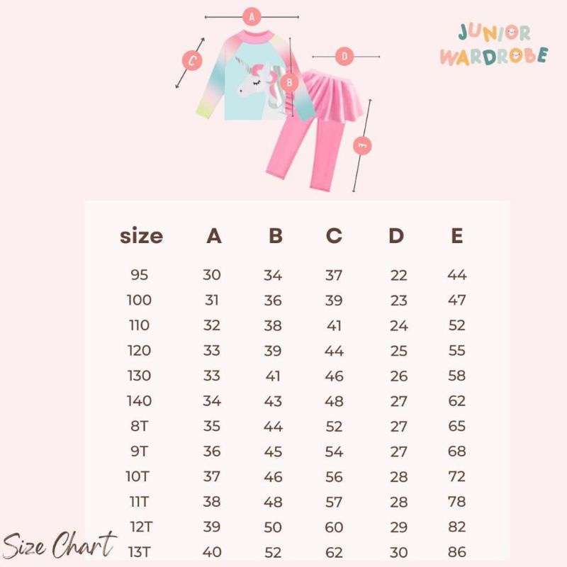 Baju Renang Anak Perempuan Cewek Setelan Panjang Girl JW298 JW306 KIDS 2 3 4 5 6 7 Tahun