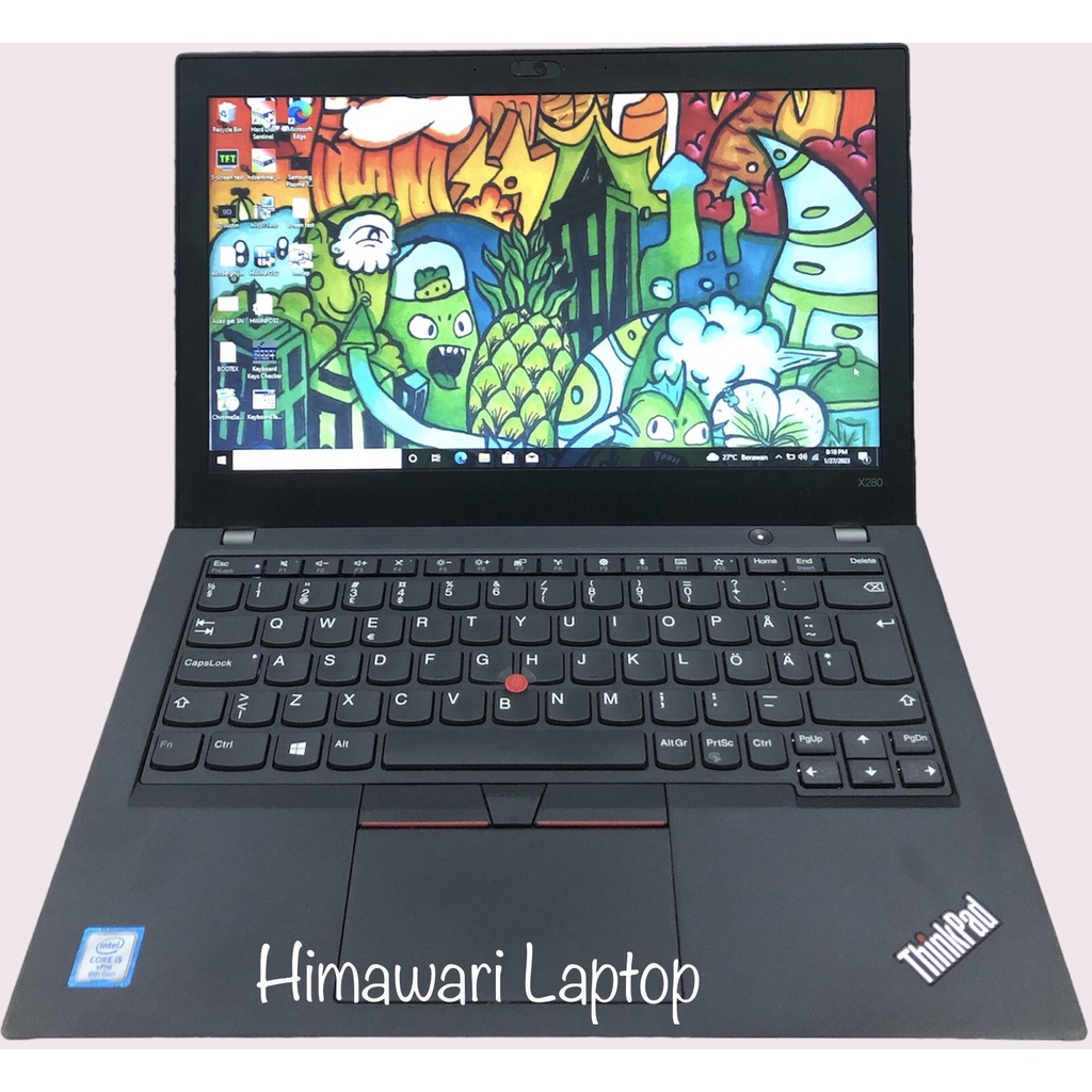 LAPTOP LENOVO THINKPAD X280 CORE i5/i7 GEN 8 - Layar 12.5&quot; RAM8GB SSD128GB