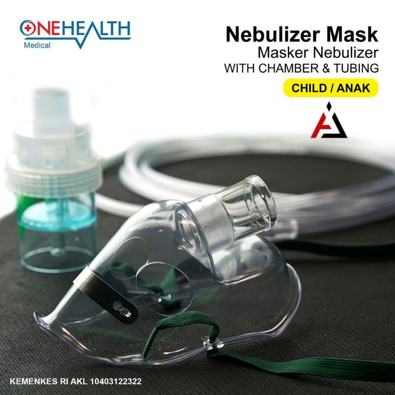Masker Nebulizer Anak Gea / Onehealth Nebulizer Mask Anak Gea / Masker Uap
