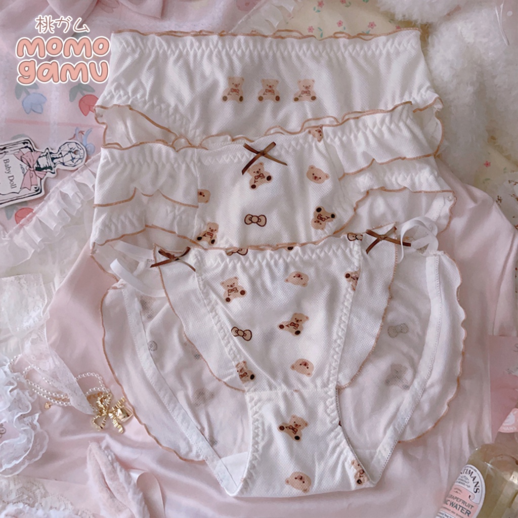 Teddy Cookie Underwear Set || Momogamu Japanese Cute x Kawaii Lingerie