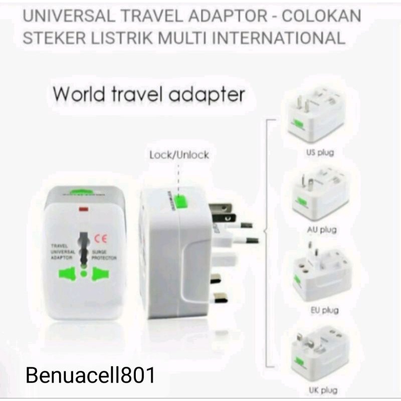 Adaptor internasional adaptor travel universal multifungsi