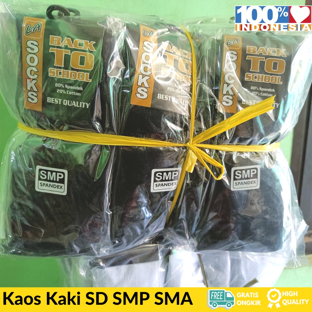 (Grosir) 1 Lusin Kaos Kaki Sekolah SD SMP SMA Hitam Polos isi 12 Pasang - 1 lusin kaos kaki anak sekolah SD SMP SMA hitam panjang polos murah - Kaos kaki anak seragam Sekolah SD SMP SMK- kaos kaki anak SD SMP SMA Back To school