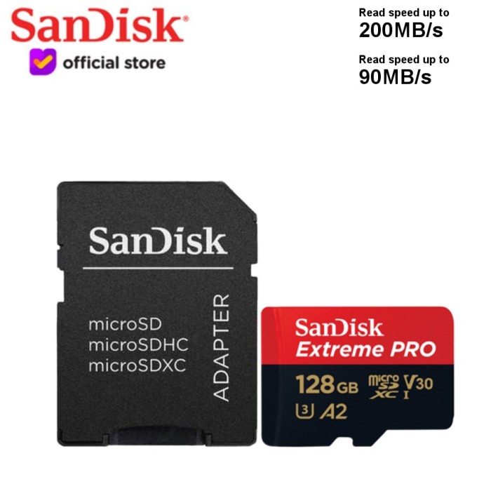 SANDISK EXTREME PRO MEMORY MICROSD UHS-I 128GB MICRO SDHC 128 GB