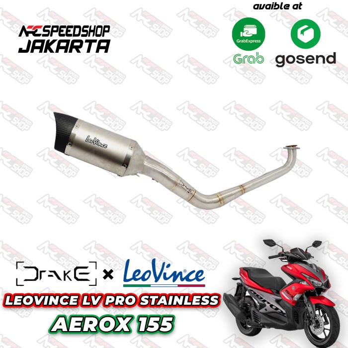 Knalpot Leovince Lv Pro Stainless Header Drake R9 Yamaha Aerox 155 Old #Original