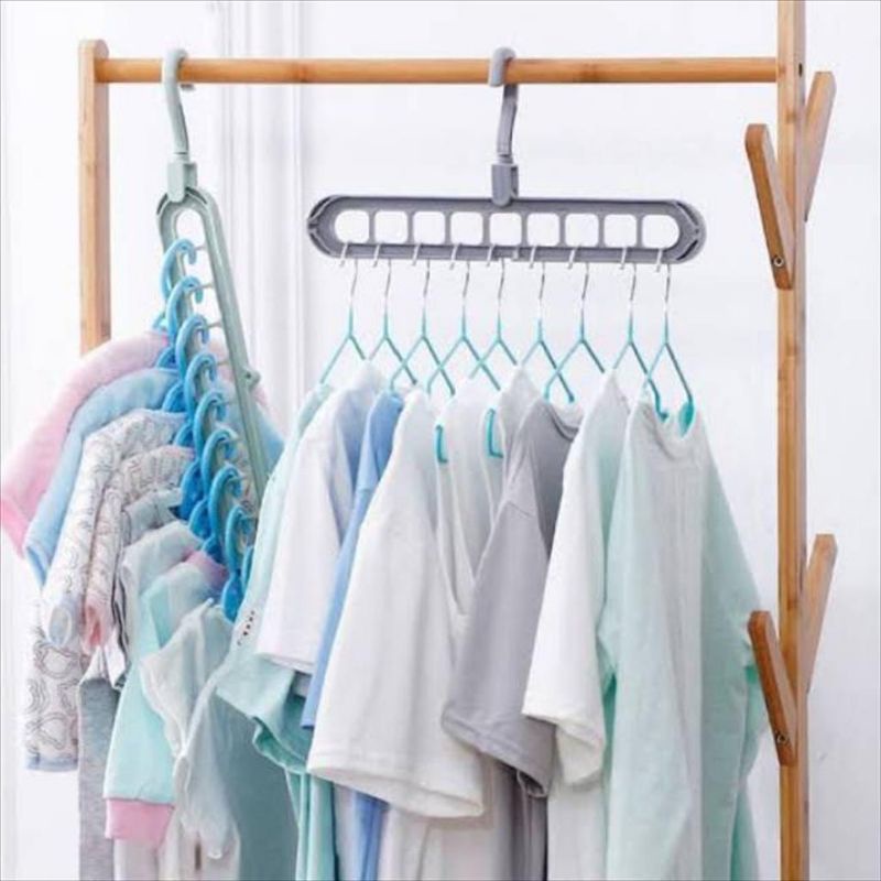 Magic Folding Hanger Instant 9 IN 1 - Gantungan Lemari Baju Pakaian GSF 7201