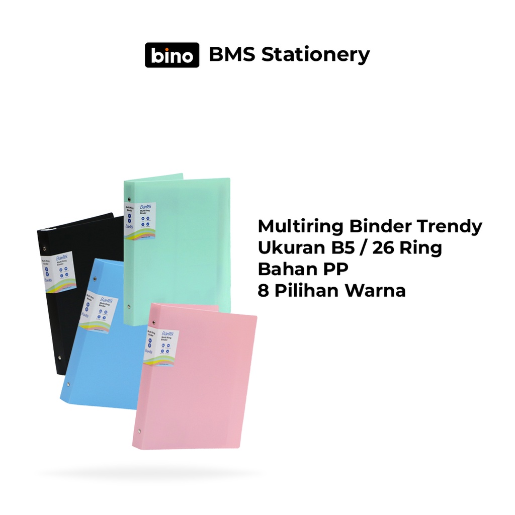 

[BMS Tangerang] Bantex Multiring Binder Trendy Warna Polos B5 26 Ring #3126