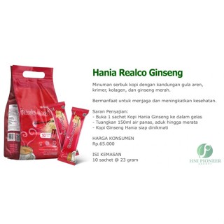 Jual Hania Realco Ginseng Plus Kolagen Hni Isi Sachet Kopi Shopee Indonesia