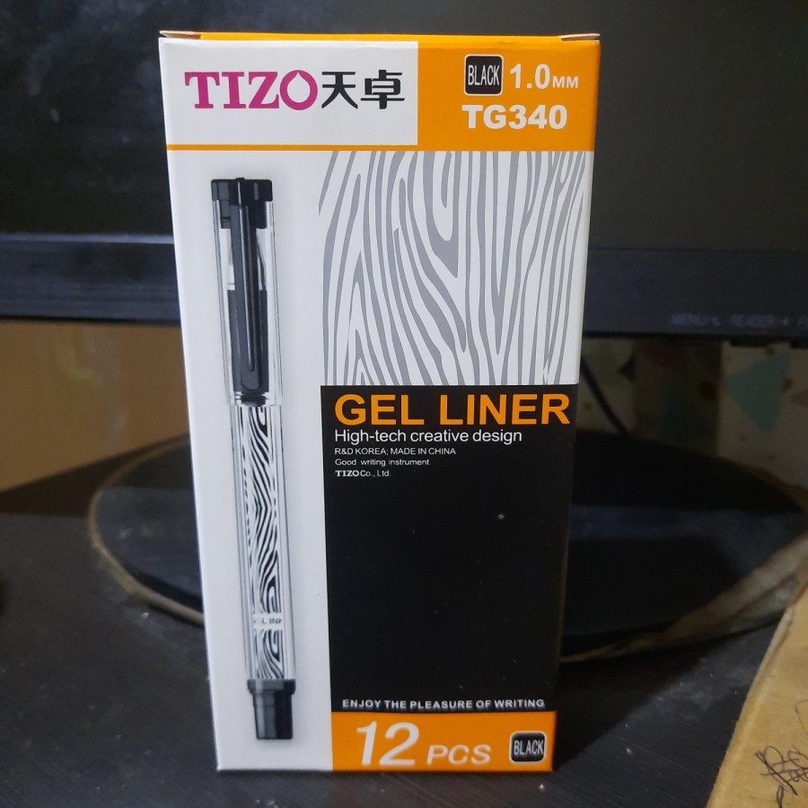 Jual Pulpen Tizo Black Mm Gel Liner Pcs Shopee Indonesia