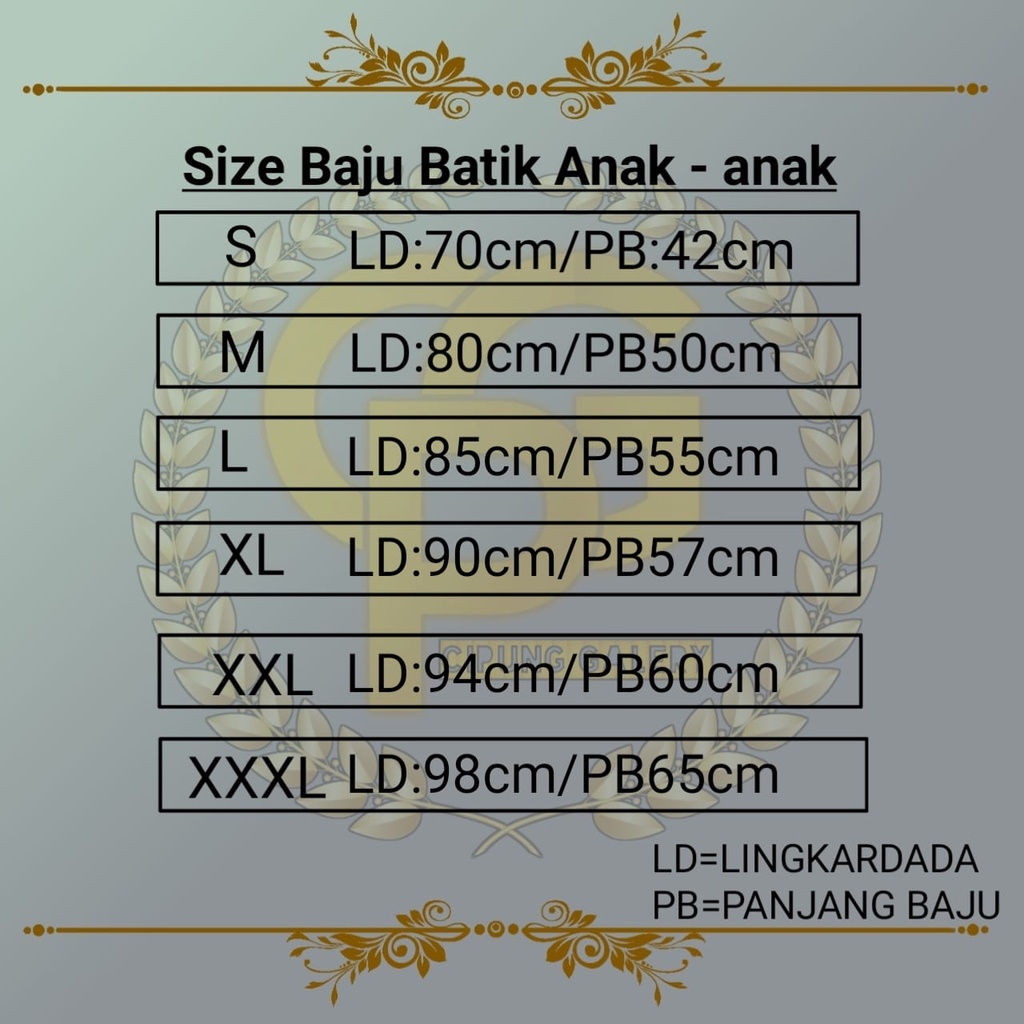 Batik Anak 2-15 Tahun Motif Kuning Mocca