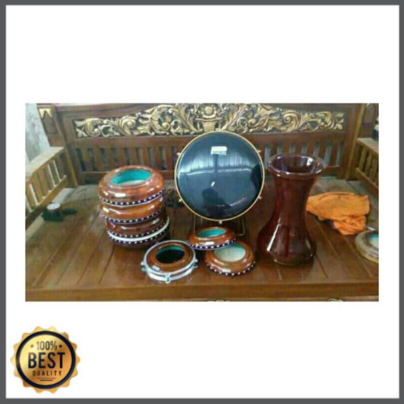 1 Set Rebana H Muksin polos asli Jepara